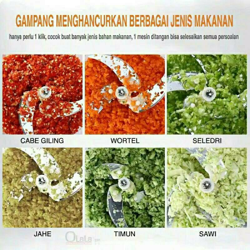 Blender Gilingan Daging Kapsul 2 Liter / Meat Grinder Portabel Capsule Chopper Daging