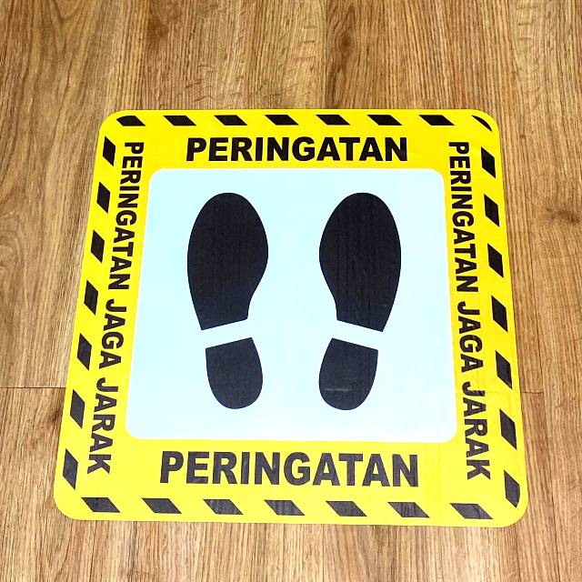 

Stiker Khusus lantai vinyl jaga jarak /social distancing waterproof bahasa Indonesia
