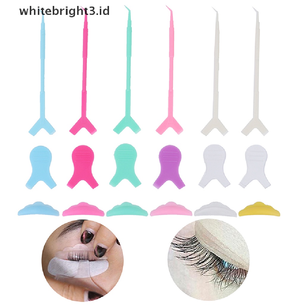 (whitebright3.id) Set Alat Pelentik Bulu Mata Bahan Silikon