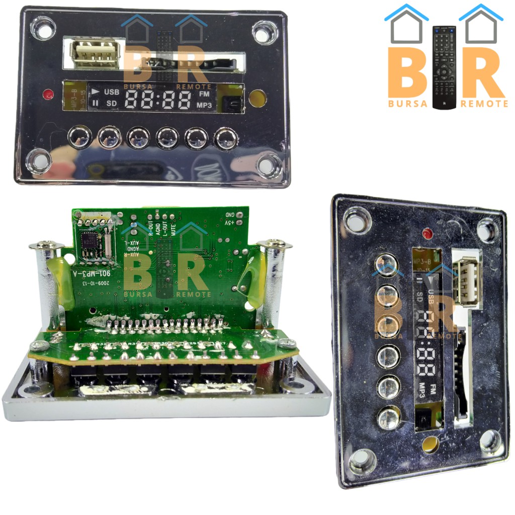 kit panel PCB Panel Modul Kit USB Mp3 memory card radio FM  Rakitan