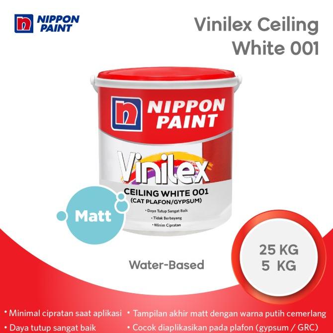 NIPPON VINILEX CEILING WHITE -5KG- CAT PLAFON & GYPSUM NIPPON PAINT