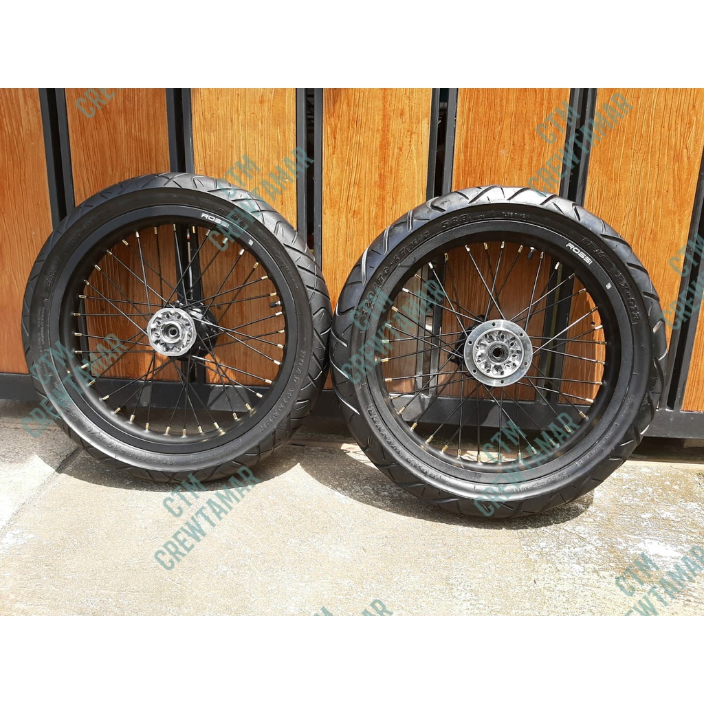 Ban Set Roda Set Velg Set Rakitan Supermoto klx150L,bf,dtracker MURAH