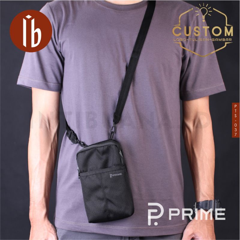 Tas Selempang Mini Pria Simpel Bahan Bagus Custom Logo Gambar Nama Tulisan Tas Slempang Mini Wanita 