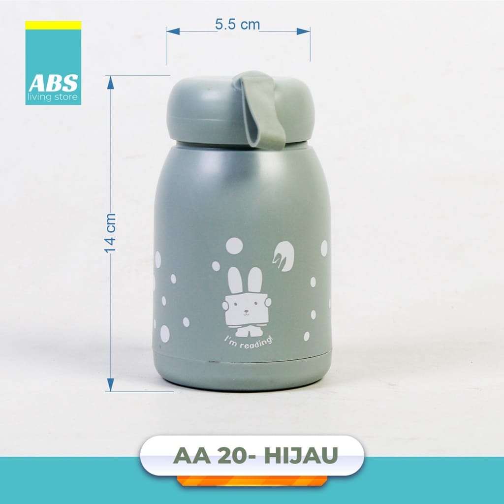 PROMO TERMURAH Botol minum gelas kaca motif rabbit 330 ml BPA FREE Botol minum anak botol kaca termos bayi termos susu botol termos anak botol jus botol kaca botol minum tumbler