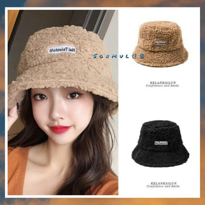 WOMAN KIDS WINTER WOOL BUCKET HAT IMPORT TOPI WANITA &amp; ANAK BAHAN WOL MUSIM DINGIN