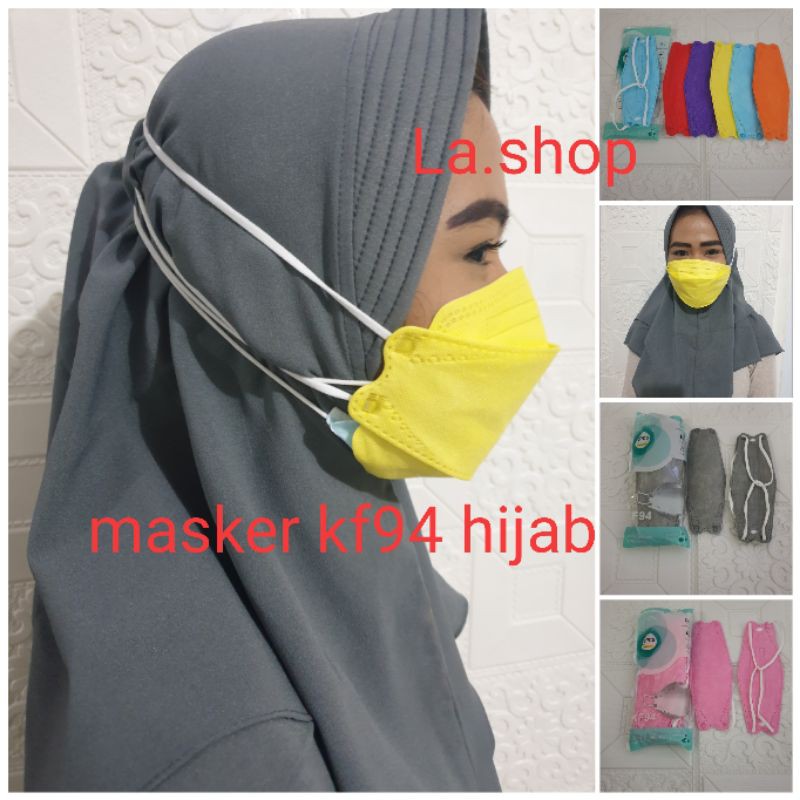 Masker Kf94 Hijab isi 10 masker Headloop kf94 isi 10