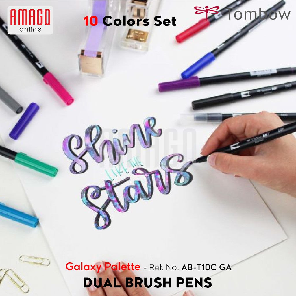 TOMBOW Dual Brush Pens - GALAXY Palette of 10 colors - AB-T10C GA