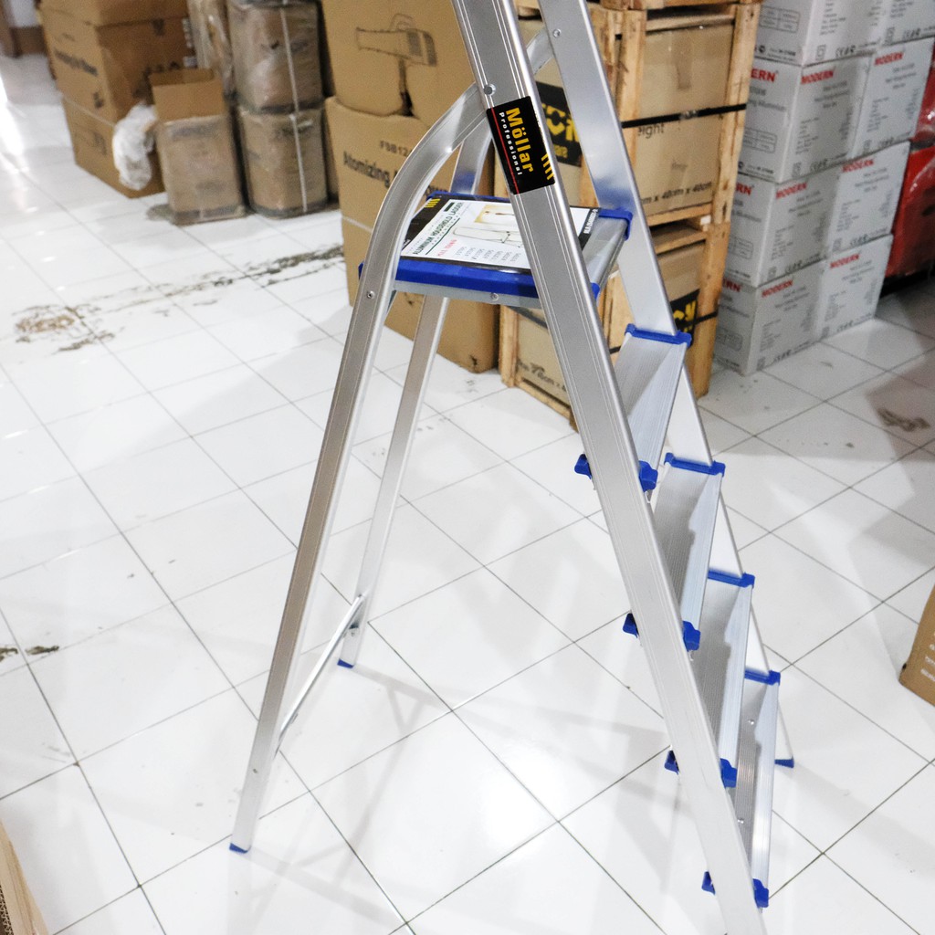 Tangga Rumah Alumunium Almunium 5 Step Mollar / Tangga Lipat 5Step Mollar Household Ladder Mollar