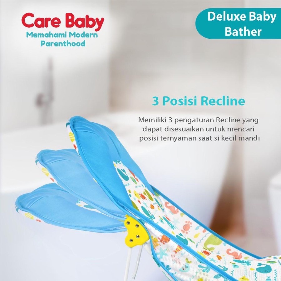 Care Baby Deluxe Baby Bather 3 Recline / Baby Bather / Tempat Mandi Bayi (Tersedia varian warna dan Motif)