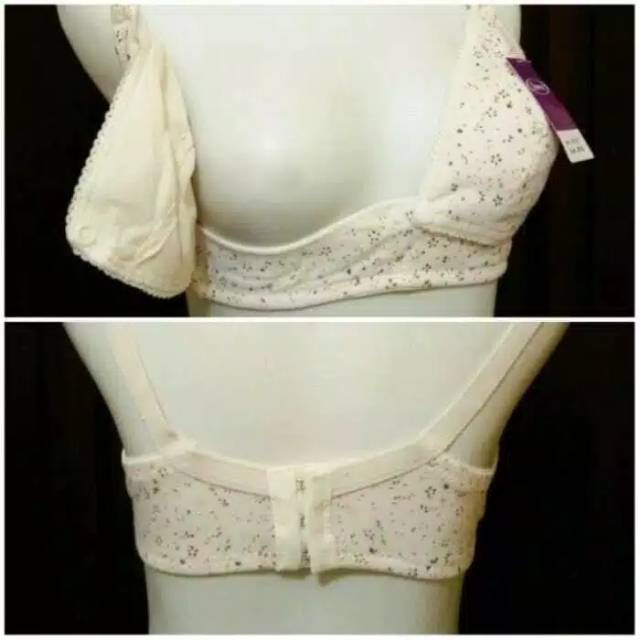 Sorex Bh/bra Menyusui Busa Tipis Motif Bunga Cantik 8110 Kait 3