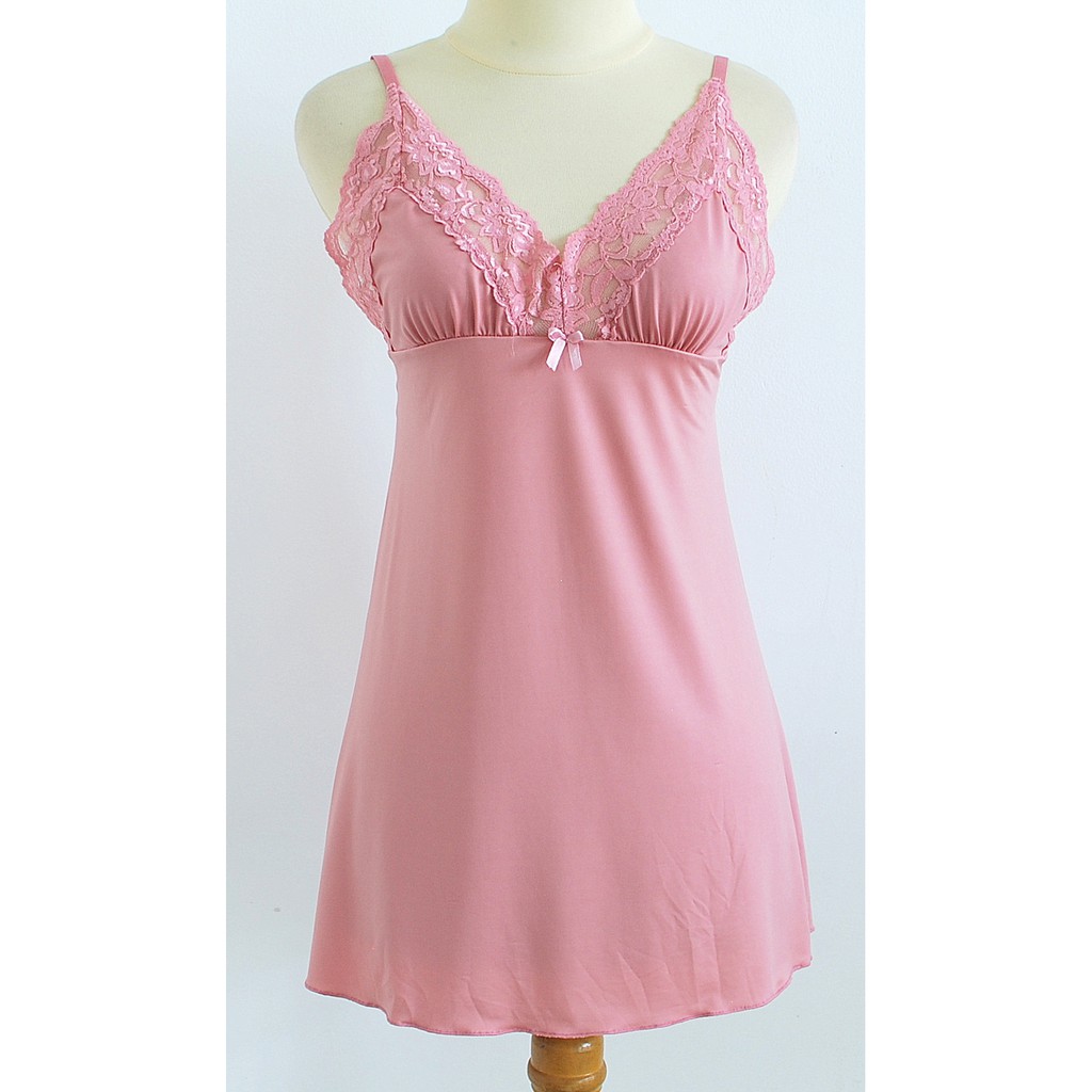 Lingerie Wanita Renda / Baju Tidur Piyama Setelan  LILY WOLFF, Premium Sleepwear LW5071PNK-3