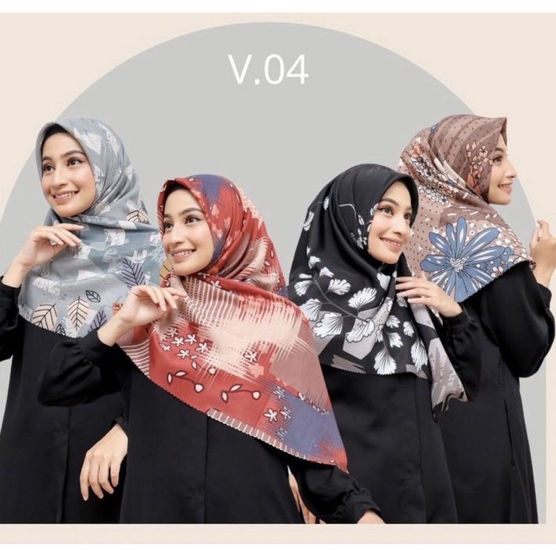 VOAL MOTIF SEGIEMPAT UMAMA LASERCUT HIJAB OSAKA MULAN LC