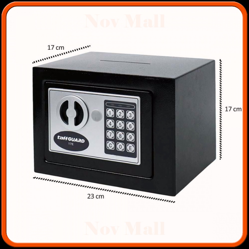 TaffGUARD Kotak Brankas Hotel Mini Password Deposit Box 4.6L - 17E