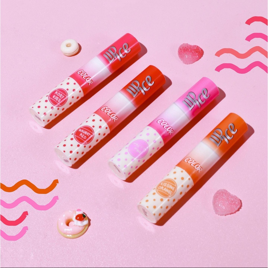 Lip Ice Color / lip Balm Color Merawat Dan melembabkan Bibir