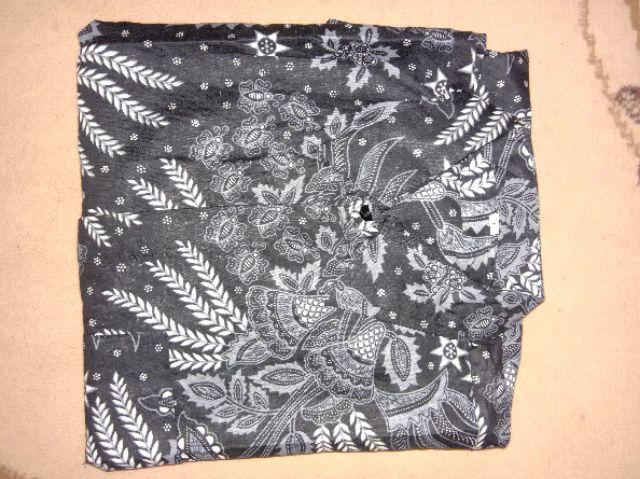 Distro Batik | Kemeja Batik Lengan Panjang Motif Manggar Abu