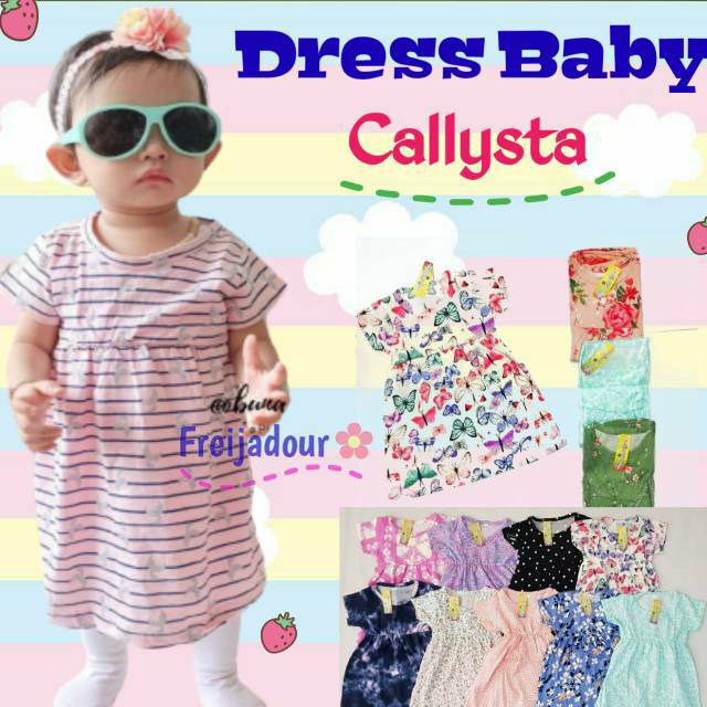 BEBAS PILIH MOTIF Dress BABY Callysa Dress Bayi Baju Bayi