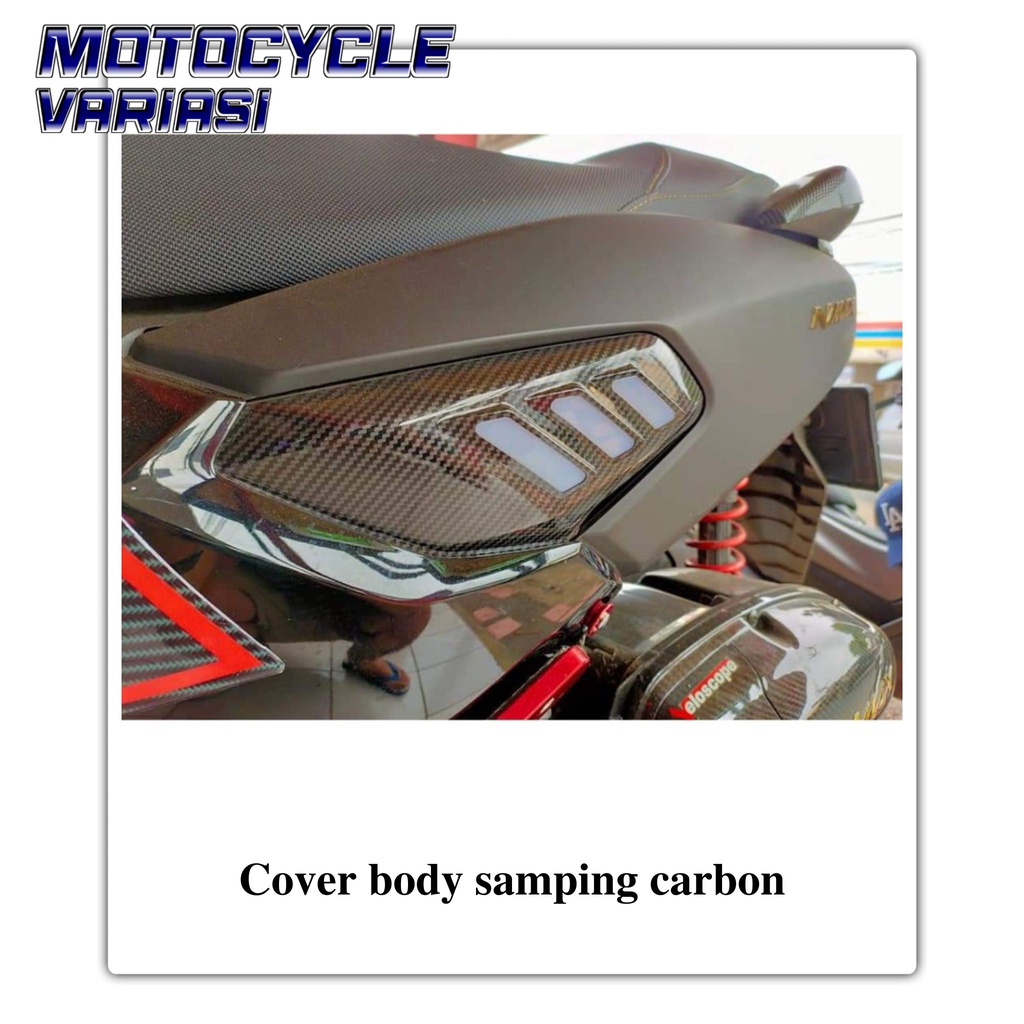 Cover body samping carbon sirip hiu nmax 2015-2019