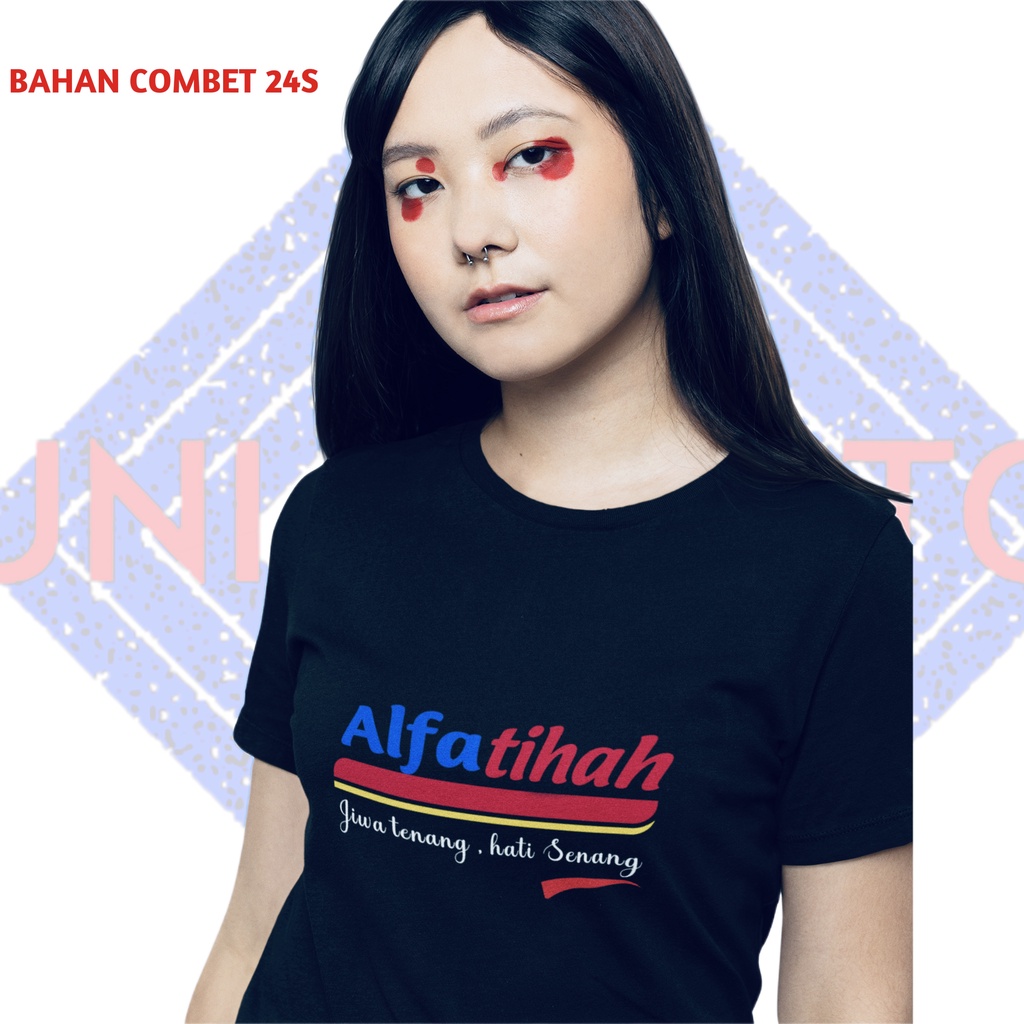 kaos distro alfatihah cewe cowo combet 24s premium / kaos viral 2022