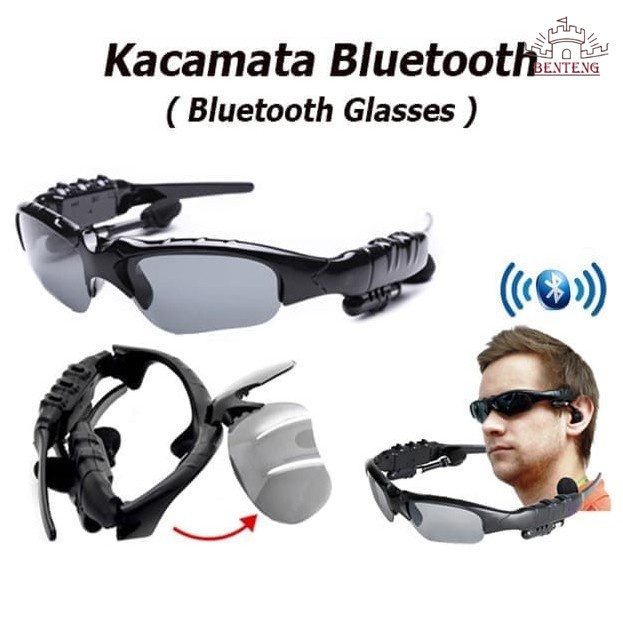 Kacamata Bluetooth Headset MP3 Full Music - Kacamata SunGlasses Bluetooth