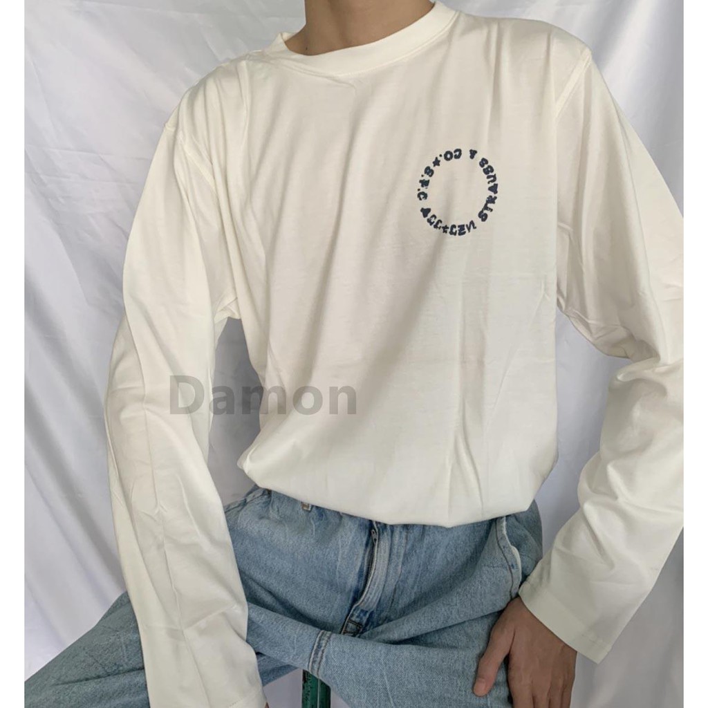 Levis / Levi's Strauss Co Kaos Putih Lengan Panjang / Kaus Lengan Panjang Pria / Printed Tee Long