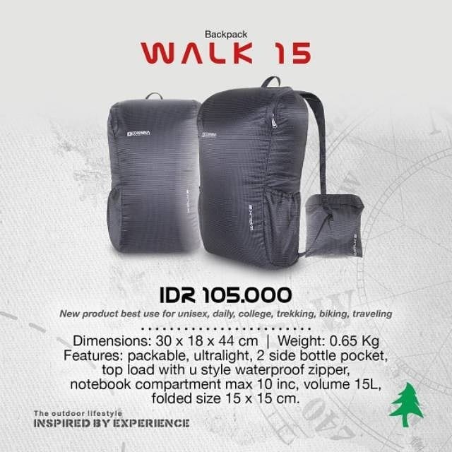 Tas Ultralight Travel Consina Walk 15 cocok buat summit attack