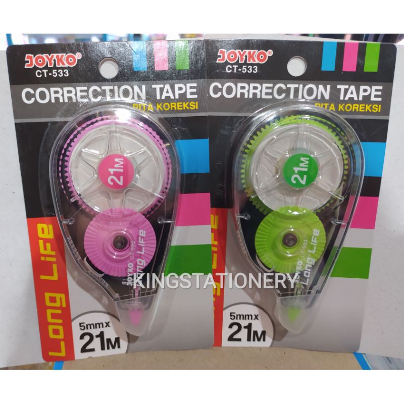 

[PCS] Tip x roll 21 M Joyko CT-533 warna dikirim acak