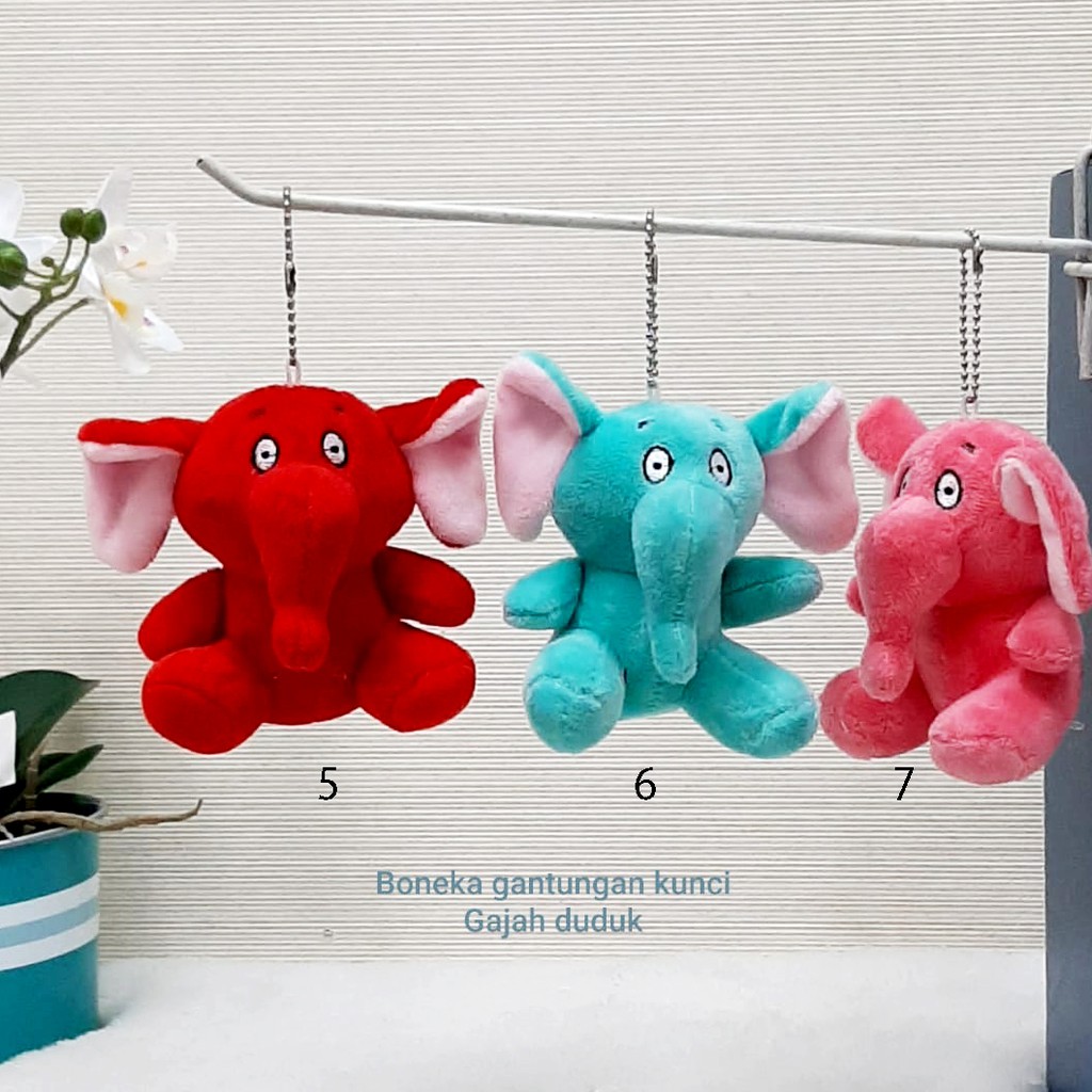 Gantungan Keychain Boneka pink panther gajah jerapah souvenir bucket bunga florist mercahindise