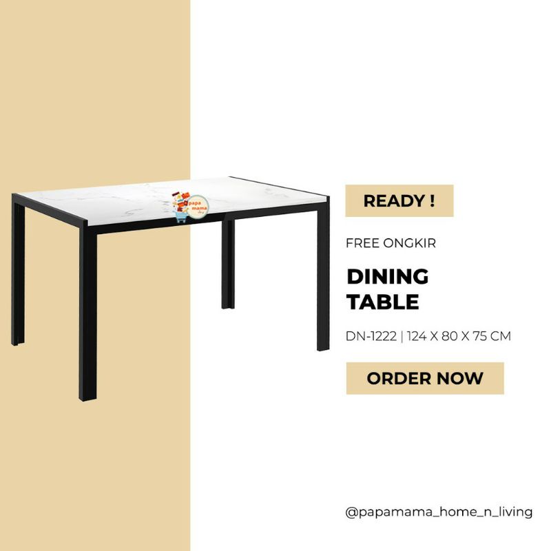 Meja Makan Cantik - Meja Makan DN 1222 Expo - Meja Cafe Minimalis - Medan