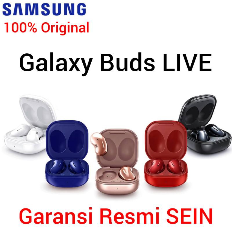 Samsung Galaxy Buds Live Garansi Resmi SEIN Mystic Blue Red Bronze Black White Bluetooth Headset