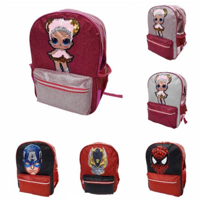 Tas Karakter LED Putri Kawaii Bonus tempat pensil