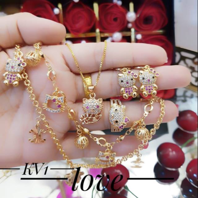 Xuping set perhiasan lapis emas 24k 0402