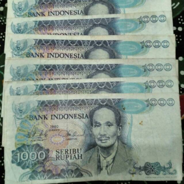 Uang Kuno Asli Rp. 1000,- tahun 1980 Dr Soetomo.