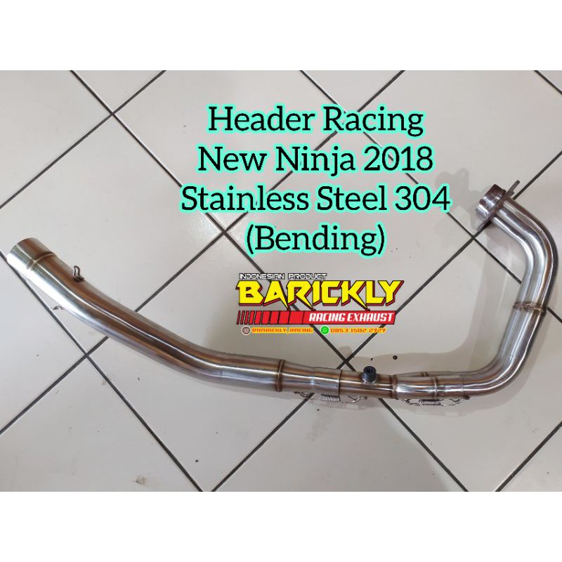Header Leher Pipa Knalpot Racing New Ninja 250Fi 2018 Bending Stainless Ninja 250 Fi All New Ninja
