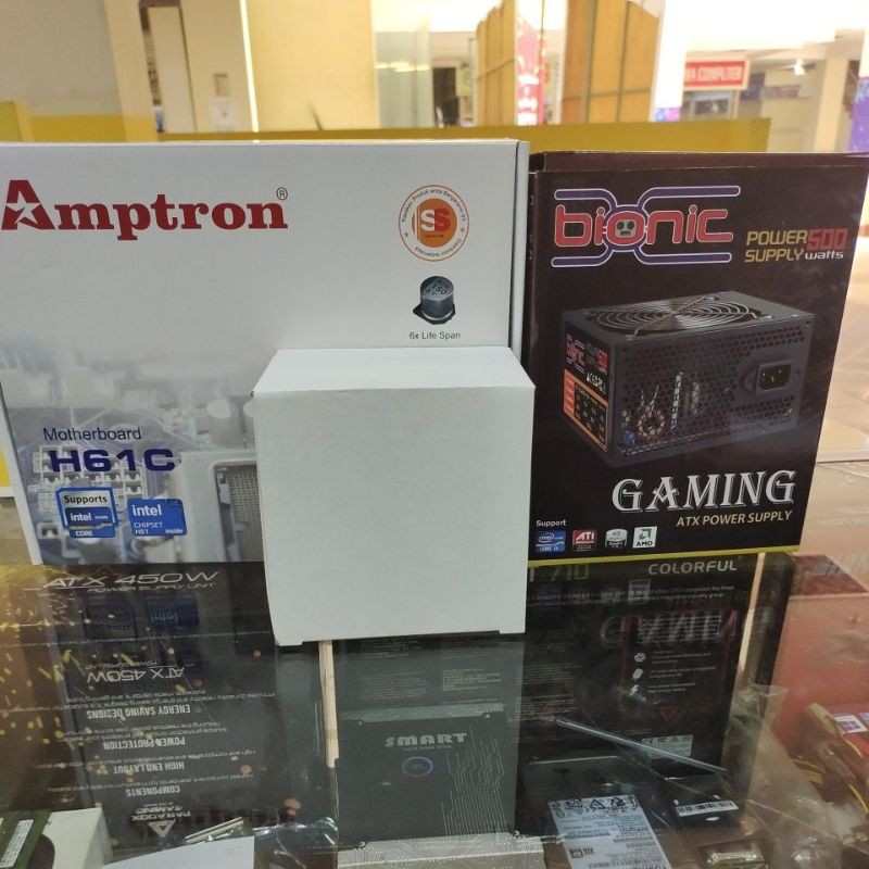 amptron h61 i3 3240 4 gb psu bionic