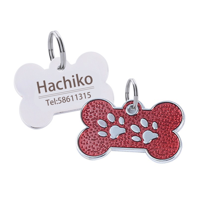 Liontin Kalung Anjing / Kucing Bahan Stainless Steel