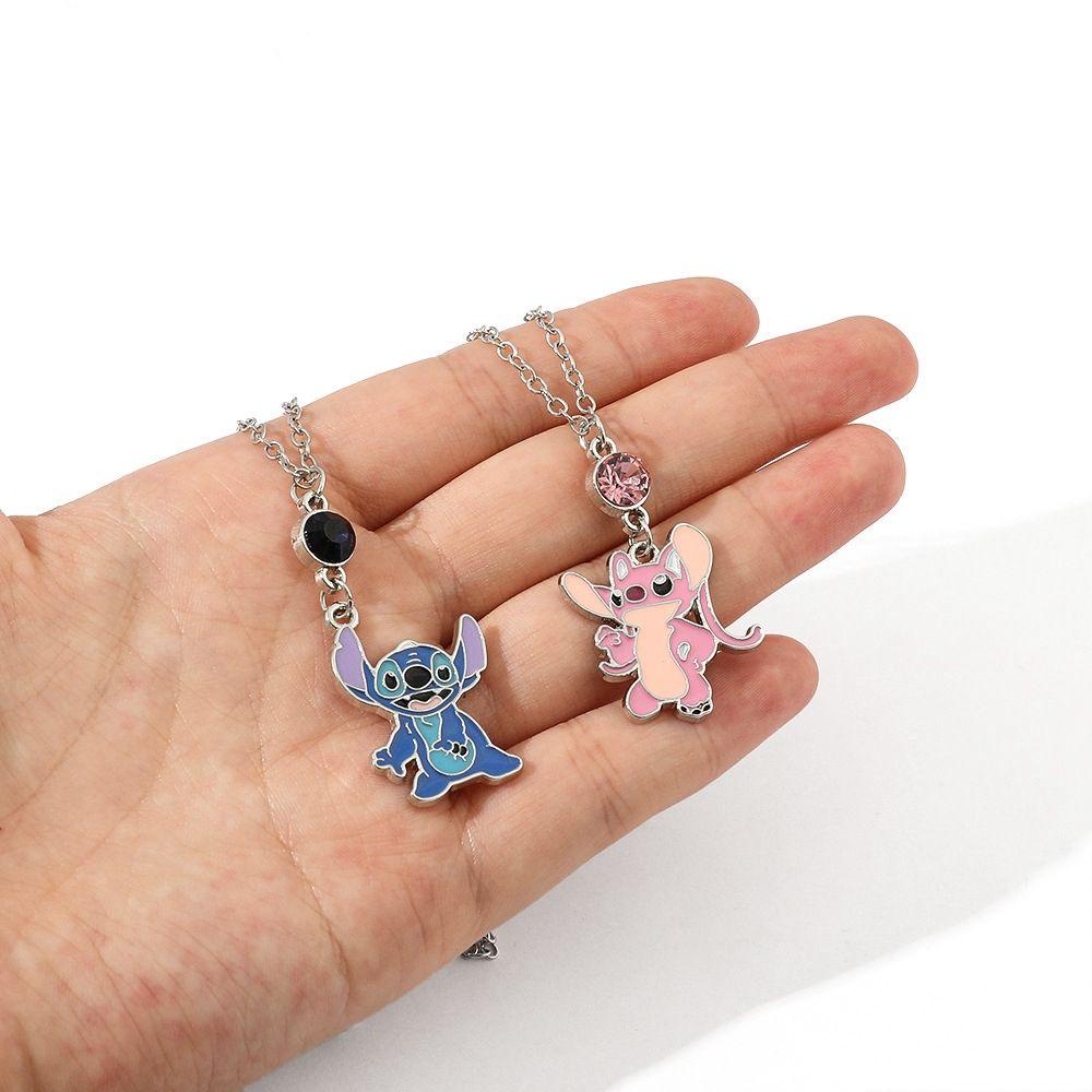 [Elegan] Best Friends Kalung Lucu Sederhana Angel Stitch Gaya Korea Kalung Kartun Kalung Pasangan