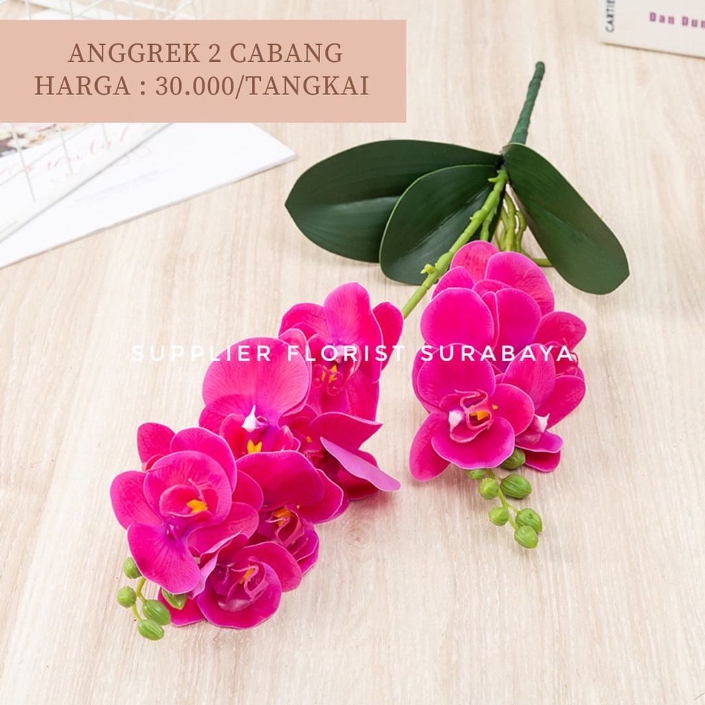 ANGGREK PALSU BUNGA ANGGREK ARTIFICIAL BUNGA MAINAN BUKET BUNGA PALSU ARTIFICIAL FLOWER