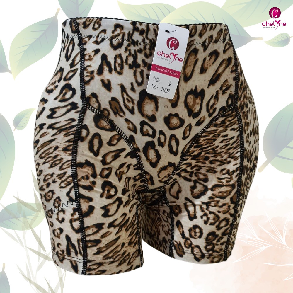 Short Chelyne Korset Pantat Busa Highwaist V7992  Motif Leopard