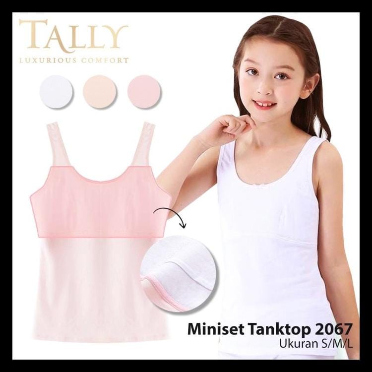 Singlet PREMIUM Remaja Busa Tipis Tally / Miniset Perempuan / Tank Top Busa Tipis Anak Cewek ABG Tally 2067