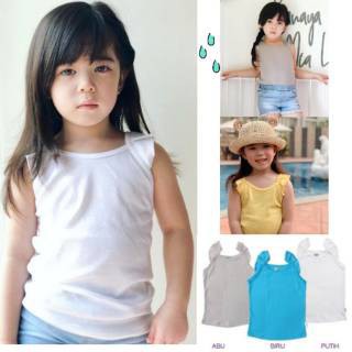 Twoowl Kazel  Tanktop Neci Singlet Anak  Perempuan Isi 4Pcs 