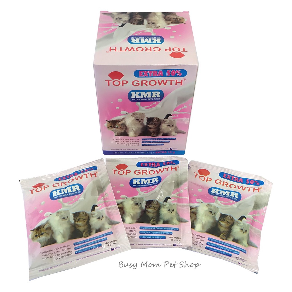 Susu Kucing Top Growth Sachet 30gr Kitten Baby Cat Milk 30 gram Non Growssy