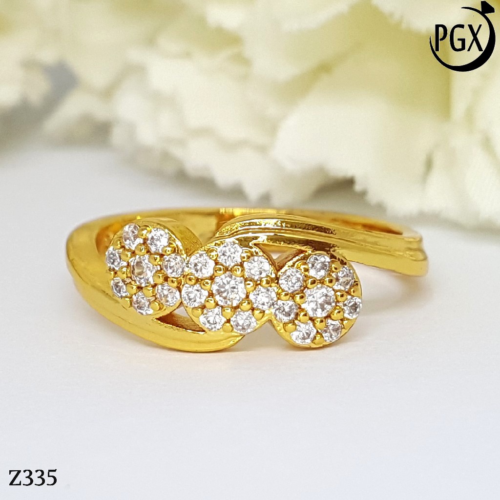 PGX Cincin Xuping Wanita Aksesoris Fashion Perhiasan Lapis Emas Premium - Z335