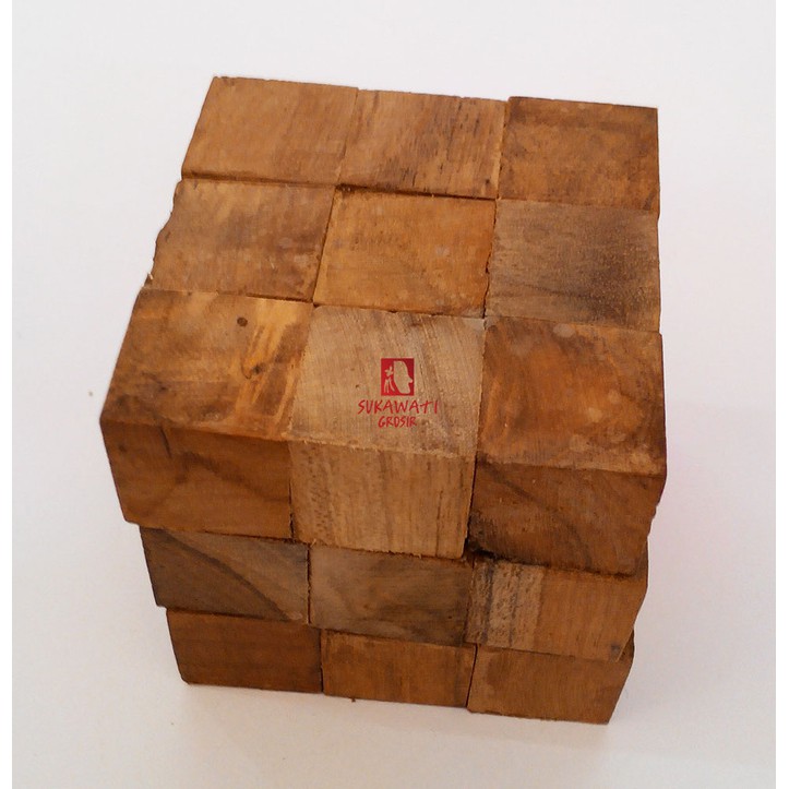 Puzzle/Rubik Kayu Kubus Polos