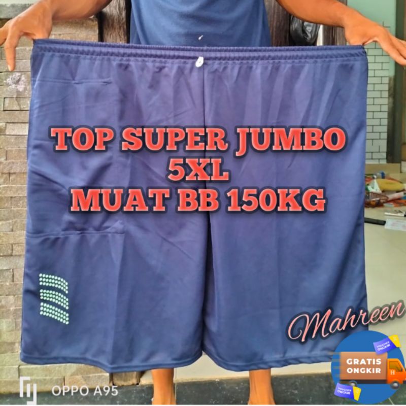 CELANA PENDEK PRIA JUMBO POLOS / CELANA KOLOR ORIGINAL BIG SIZE XXXXXL MUAT BB 150KG