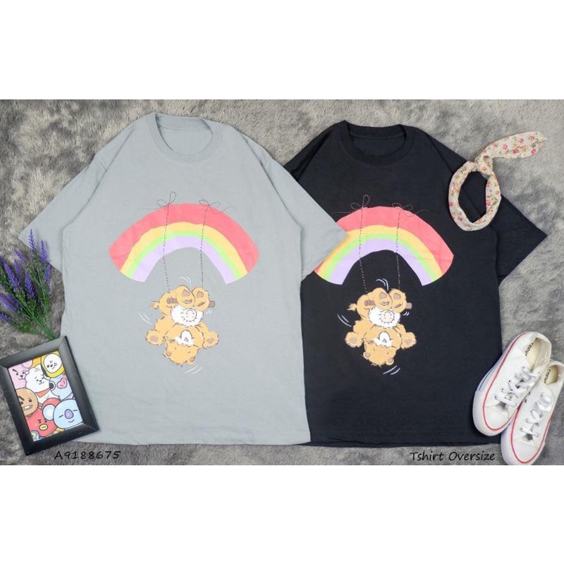 Kaos Rainbow Bear Oversized