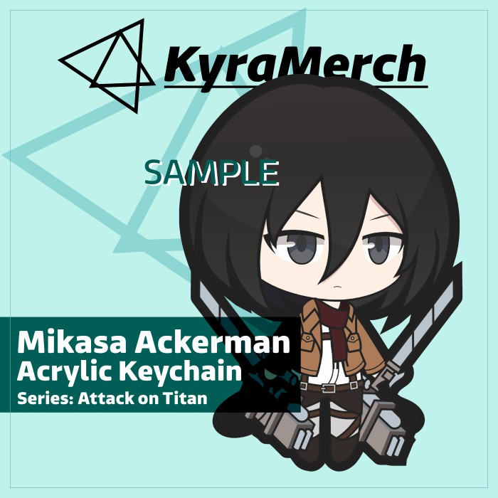 Keychain Attack on Titan Mikasa Ackerman
 | KyraMerch Anime Fanmerch Dealer