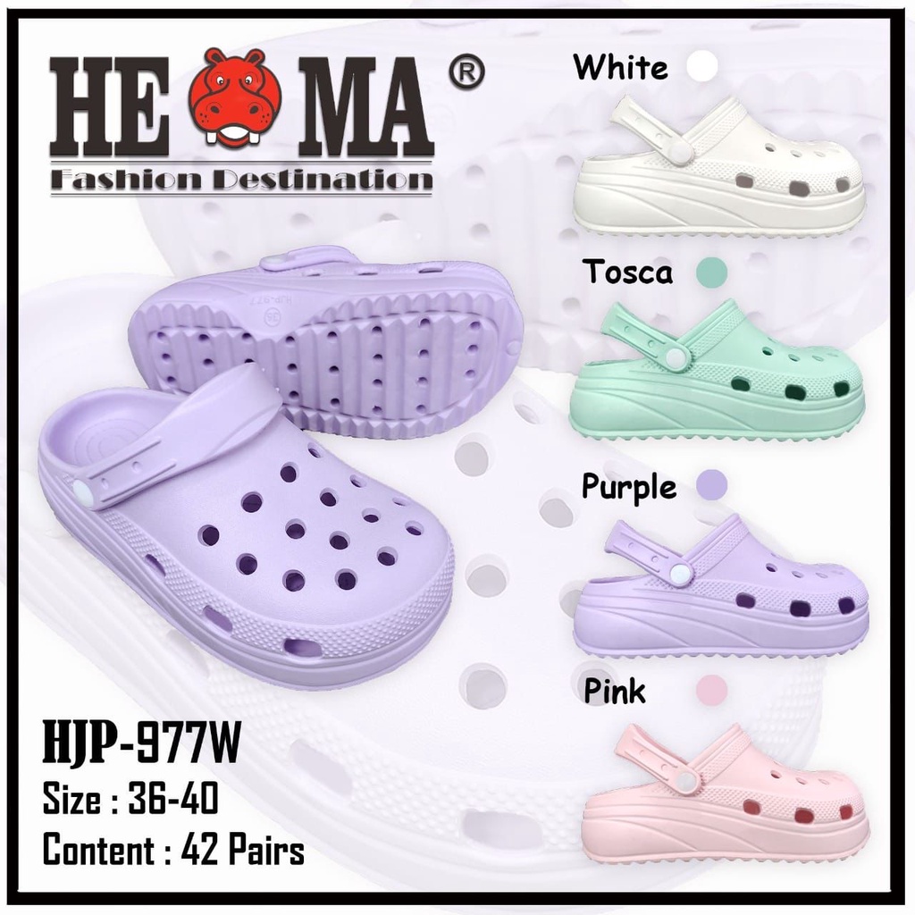 sandal baim perempuan dewasa 977w polos tanpa pin size 36-40