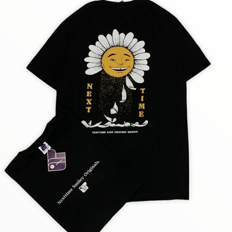 Baju Tshirt Kaos Original Murah NextTime Sun flower Smile Premium