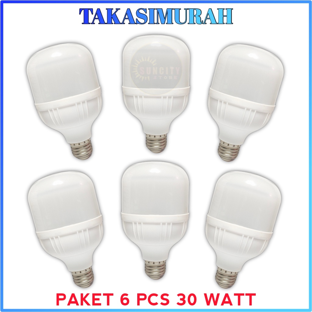 Paket 6 Pcs TAKASIMURAH Lampu LED Capsule 30 Watt - Cahaya Putih