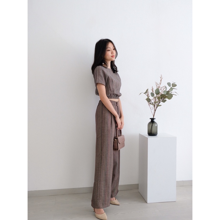S-0161 Set Crop Top dan Kulot Premium-6